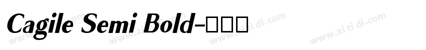 Cagile Semi Bold字体转换